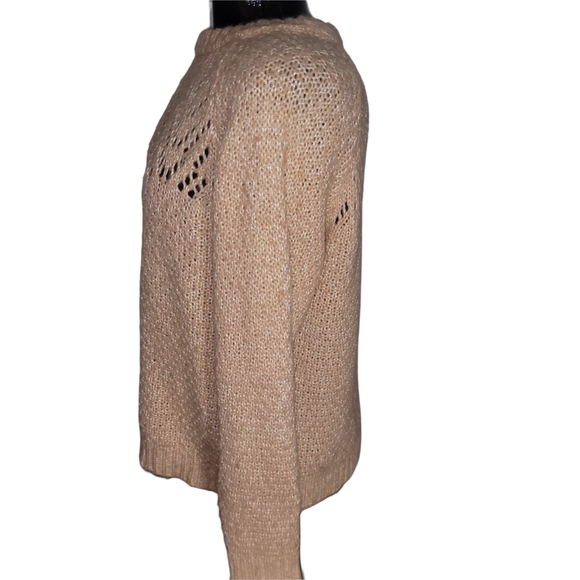 Cocogio Beige Wool Blend Knit Sweater M - Picture 4 of 6